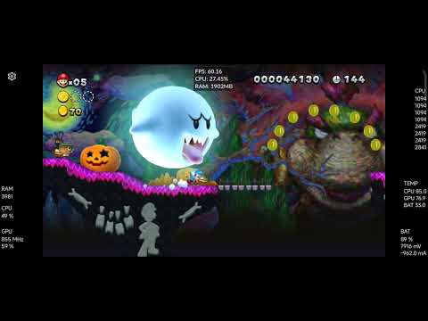 Halloween Special - New Super Mario Bros U Mod Android Gameplay WiiU Cemu 60FPS Xiaomi 11T Pro SD888