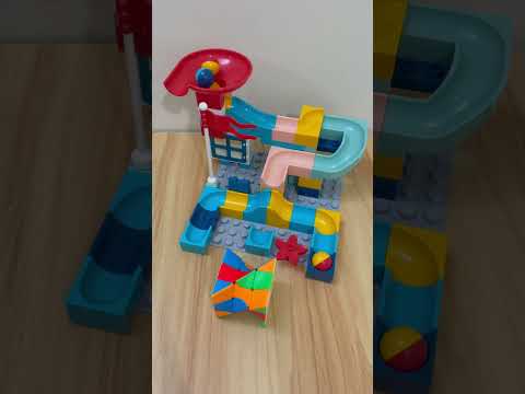 Marble Run ASMR 🔴🟡🔵 803  Satisfying Building Blocks #marblerun