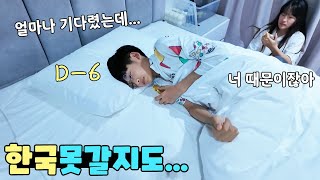 한국 가는날 D-6 어쩌면 못갈수도 있을것 같아요ㅠ 온가족 열감기 비상 걸린 일상 브이로그 vlogㅣ토깽이네