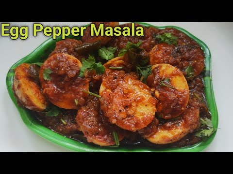 Egg Pepper Masala / Egg Pepper Gravy / Side Dish For Chapati, Roti & Rice.