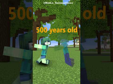 Zombie from 1 to 500 years old #minecraft #funny #zombie