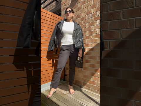 #fashion #fashionblogpost #shortsyoutube #outfitoftheday #shortsvideo #tryon #leatherjacket #capcut