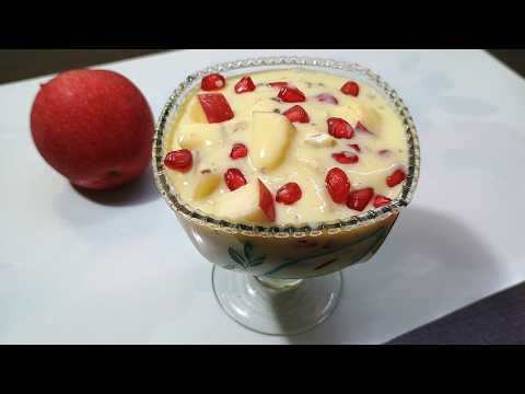 Fruit Salad Recipe | Custard Fruit Salad | Vanilla Custard Fruit Salad | Dry Fruit Custard Recipe