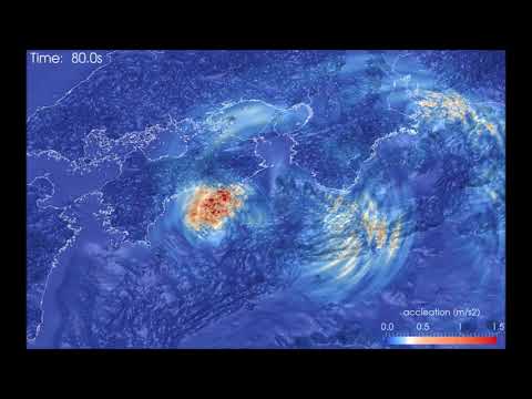 想定南海トラフ地震の地震シミュレーション