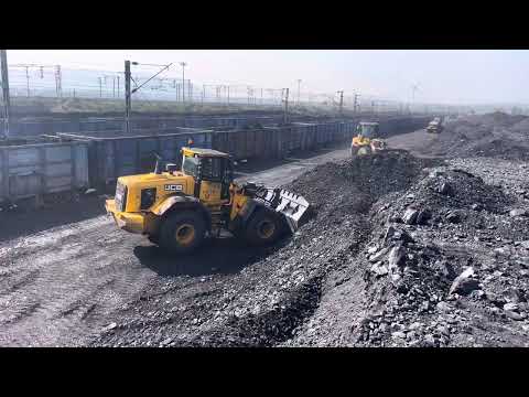 JCB WHEEL LOADED JCB-455-4 AND JCB-455-5 TRAIN MA COAL LOADING WORK VIDEO #jcbloader #jcb #bs4 #bs5