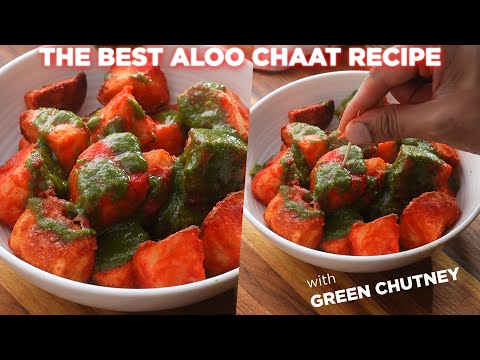 The Best Aloo Chaat Recipe With Green Chutney