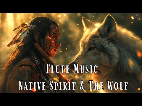 Native Spirit & The Wolf | Healing Flute Music for Deep Soul Connection, Meditation & Peaceful 🌙🐺