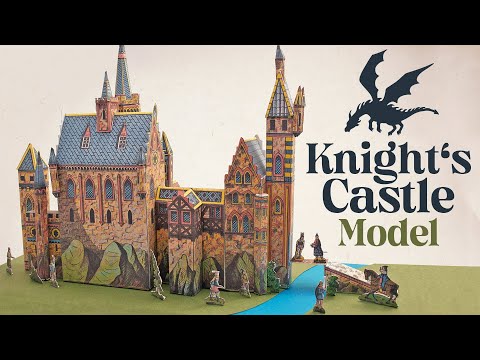 Vintage Knight’s Castle Paper Model Diorama (vintage papercraft)