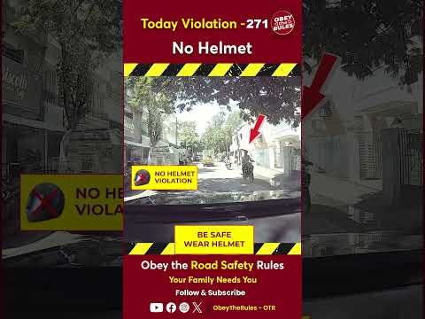 TODAY VIOLATION-271 Ensure your ride's safety with a helmet #otr #obeytherules #chennaitrafficpolice