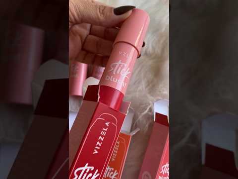 Mais Lançamentos VIZZELA - Blush Stick Nas Cores 1 Rosa, 2 Laranja, 3 Rosa Mais Acesso e 4 Vermelho