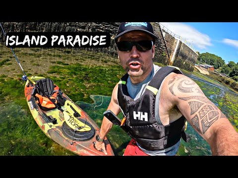 KAYAK Adventure BRITISH ISLAND PARADISE!  How not to fish with Matt