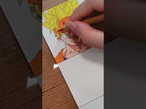 Drawing NARUTO as a DRAGON BALL Character #shorts