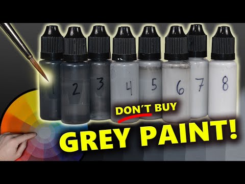 Mix Your Own Set of Grey Paint! Color Theory Lesson for Miniatures | Warhammer