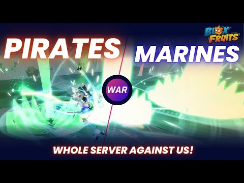 Intense PvP Battle! Whole Server Joins the Pirate vs. Marine War in Blox Fruits