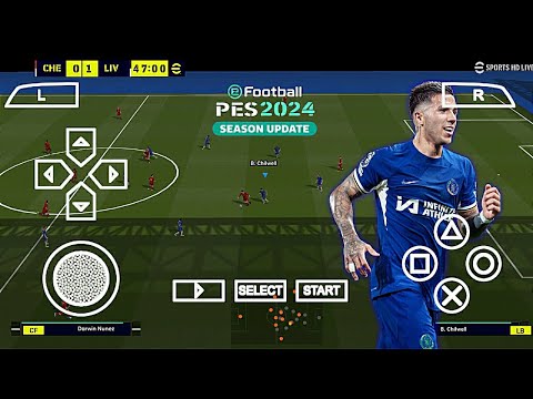 eFootball PES 2024 PPSSPP English Verison Update Face Real Camera PS5