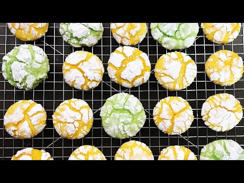 Cheesecake - Stuffed Lemon & Mint Crinkle Cookies