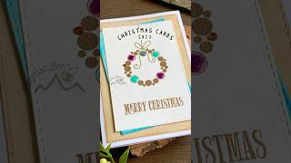 Modern Christmas Card With A Stamped Wreath | Christmas Cards 2023 | #christmascards