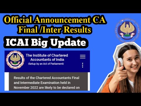 CA Final Inter Results Nov 2022 ICAI Official Notification | How to overcome result Anxiety