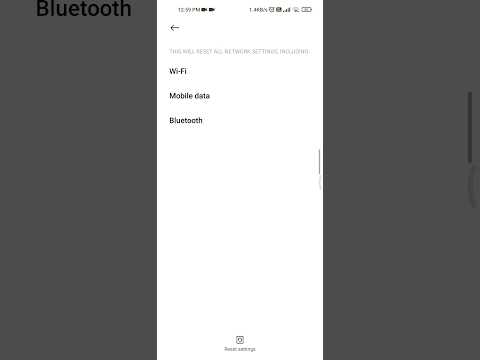 reset Wi-Fi, mobile network, and bluetooth settings redmi phone