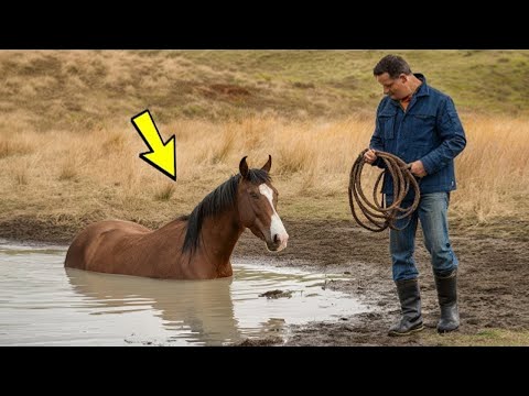 The man pulled the horse out of the swamp, and then something amazing happened!