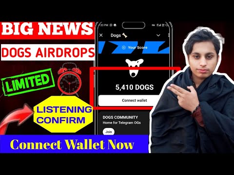 How to Connect wallet In Dogs Air drop//Dogs ma wallet kisa connect kara❗dogs telegram