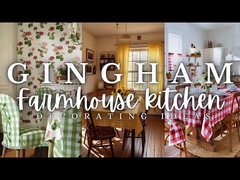 Farmhouse Flair with Gingham: Rustic Kitchen Decor Ideas for a Charming and Functional Space 👩‍🌾✨