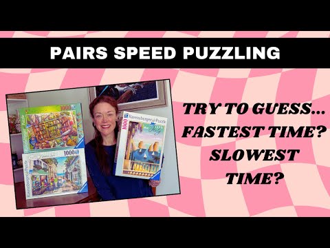 Which Puzzle was our Fastest Pairs Speed Run? Practicing for the World Jigsaw Puzzle Championship