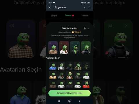 Frogmates 6 Eylül Combo #tap2earn #airdrop #telegrambot