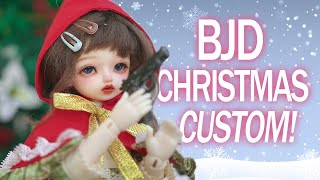 Relaxing art process with doll Customizer｜Little red riding hood｜bjd doll repaint outfit accessories