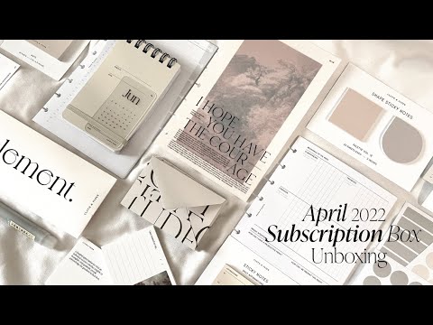 ASMR Unboxing | April '22 Penspiration and Planning + Stationery Box | Cloth & Paper