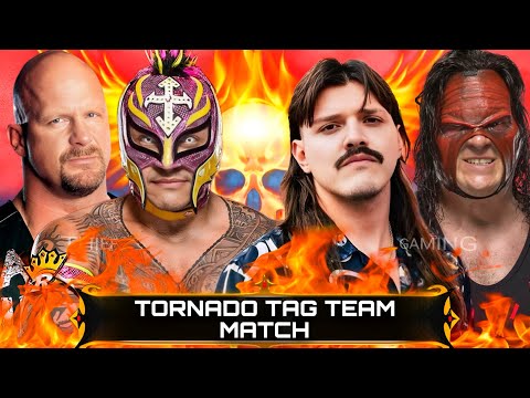 WWE 2K24 • Tornado Tag Team Match - Stone Cold Rey Mysterio VS Dominik Mysterio Kane | WWE