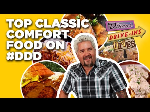 Top Classic Comfort Food Videos on #DDD with Guy Fieri | Food Network