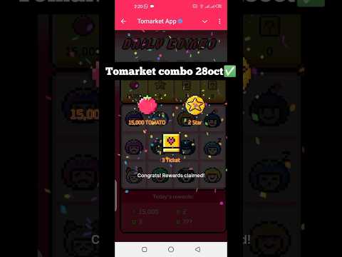 Tomarket combo 28oct #airdrop #crypto #tomarket