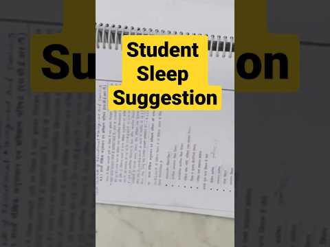 Student's Sleep Suggestion🔥 #shortsfeed #viralshort #study #exam #kvs #life