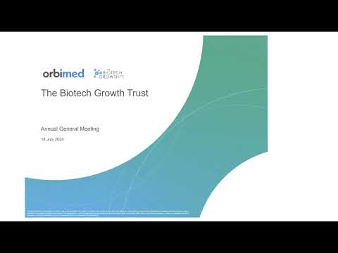 The Biotech Growth Trust - AGM Investor Presentation - 18th July 2024