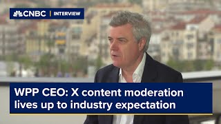 WPP CEO: X content moderation lives up to industry expectation