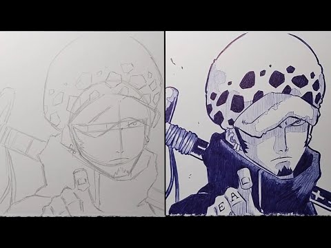 How To Draw Trafalgar D Water Law Step By Step - [One Piece]