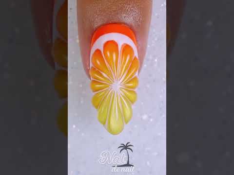 3D Orange Nail Art🍊 Fruit Nails 💅🏽 Summer Nails Inspo #nails #shortsvideo #uñas