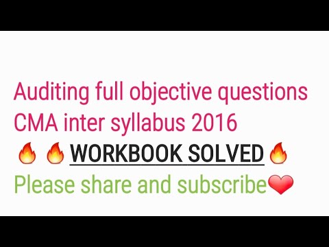 Full audit works book objective questions