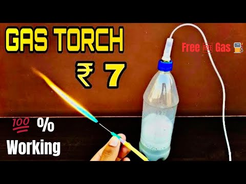 घर पर बानाइए गैस ⛽️ फ़्री ॥ CaC2 gas 100% Working #free #experiment