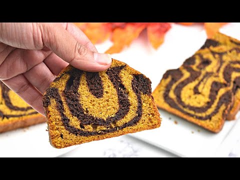 How to Make Super Moist Pumpkin & Chocolate Marble Cake