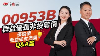 優選債 收益如虎添翼｜【00953B群益優選非投等債】Q&A篇