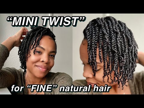 How I get FULLER looking Mini Twist with FINE natural hair! | Two-strand twists | protective style