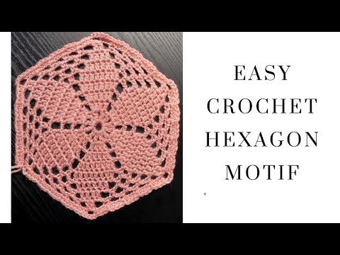 Easy Crochet Hexagon Motif