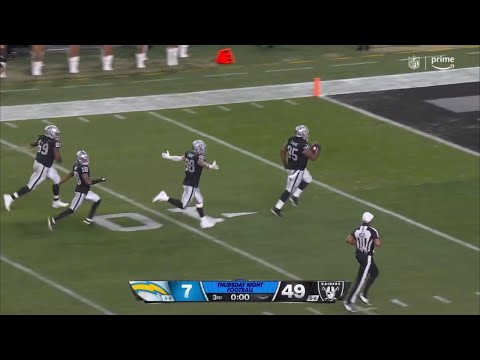 Raiders score on CRAZY STRIP SACK! 😨 Raiders vs Chargers 2023 highlights