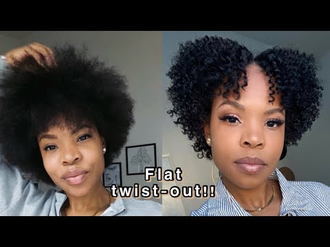 Twist out on stretched natural hair | short/ medium hair| using 1 product only!