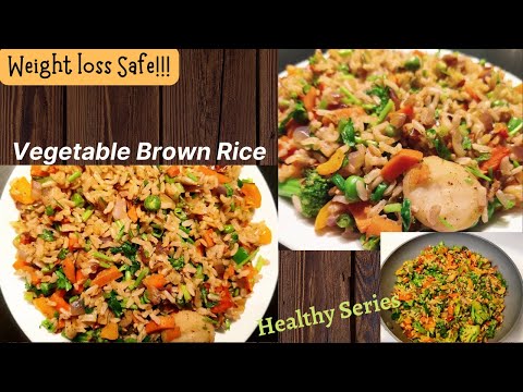 Vegetable Brown Rice for weight watchers | Under 20 min | Weight Loss Recipe #decemberchallenge