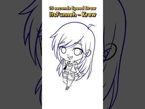 Speed Drawing ItsFunneh - Krew #shorts #itsfunneh