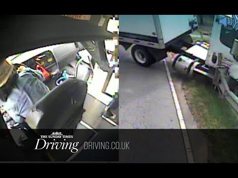 Two dramatic school bus crashes caught on camera