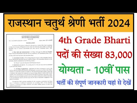 Rajasthan pion bharti 2024lchaprasi bharti school 2024ll